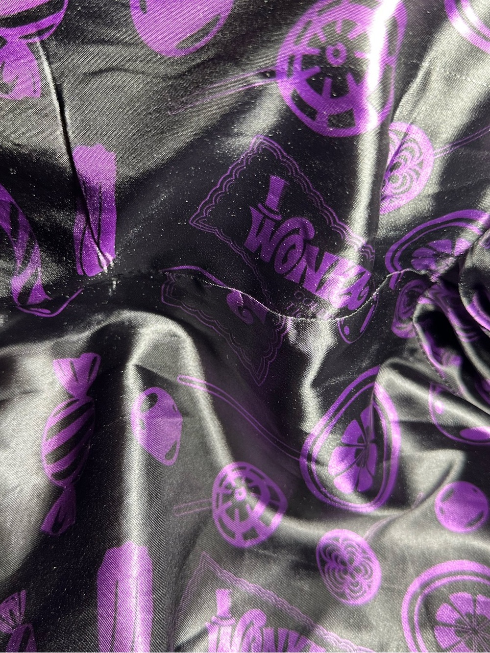Dolls Kill x Willy Wonka & the Chocolate Factory Long psychedelic Coat, Small - Picture 8 of 17